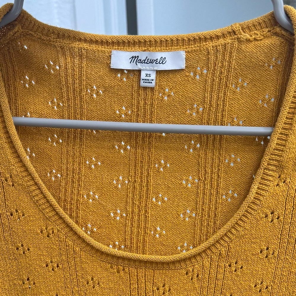 Madewell Mustard Knit Tee